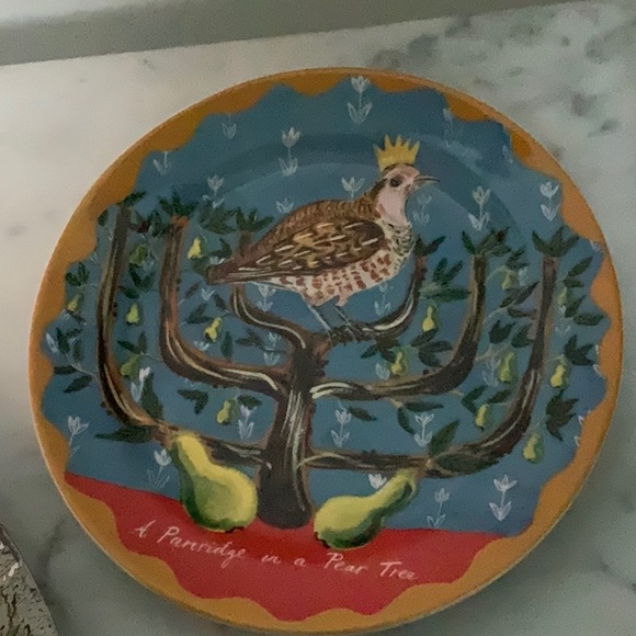 Anthropologie Emily Maude festive dessert plate - Picture 3 of 4